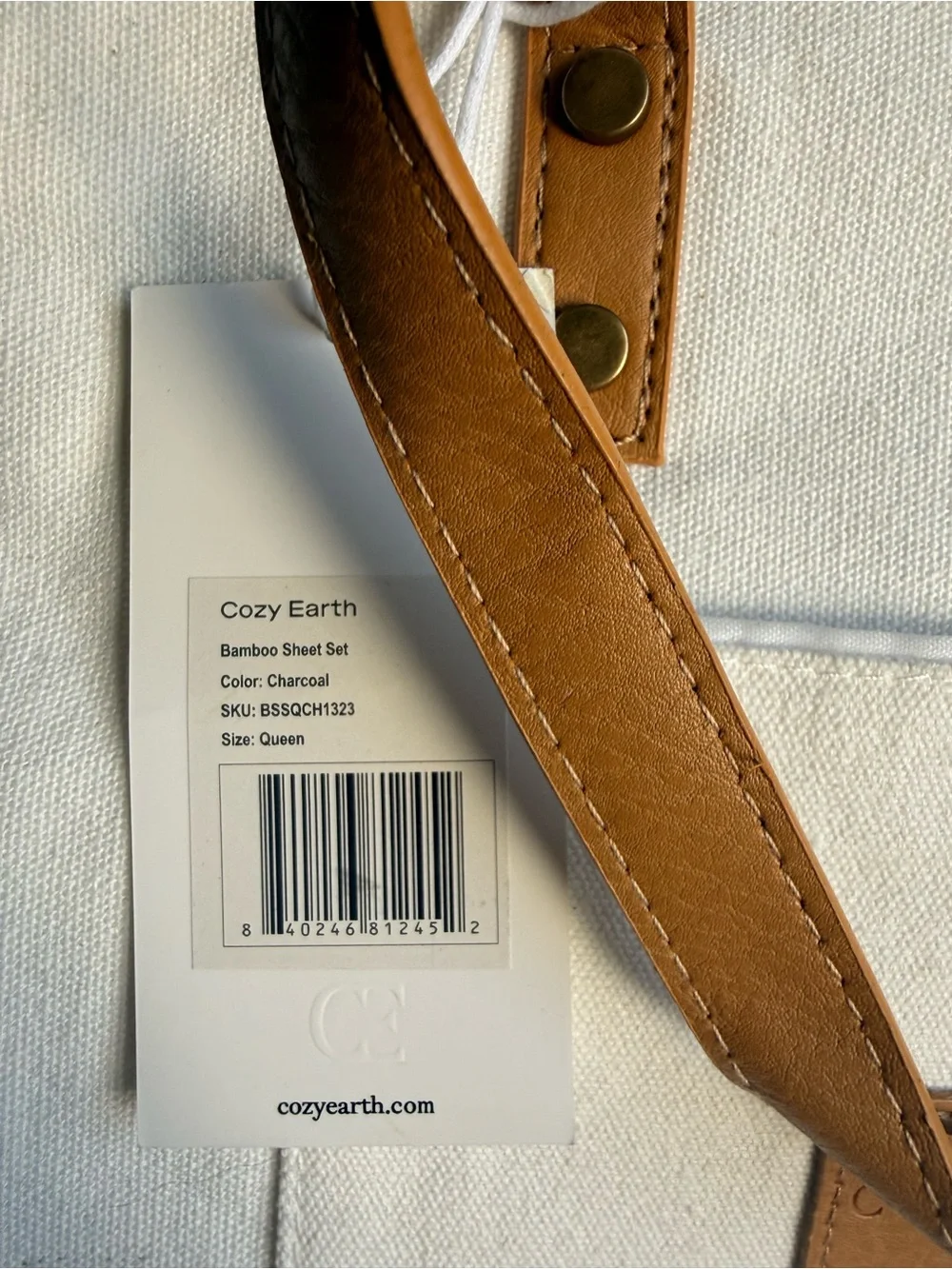 Cozy Earth Bamboo Sheet Set - Queen - Charcoal - NWT
